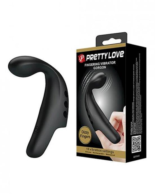 Pretty Love Gorgon Finger Vibrator Black