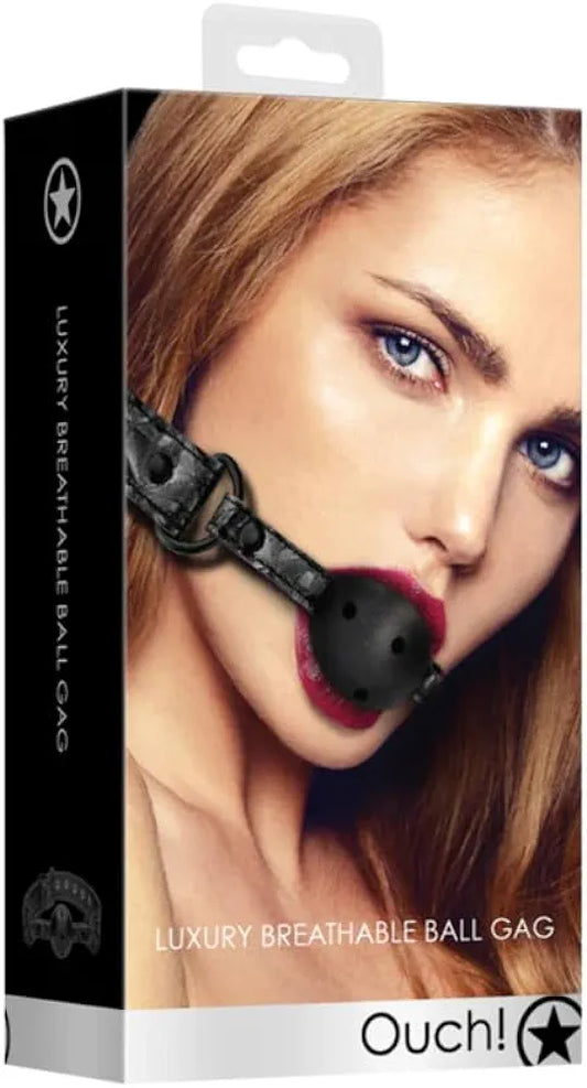 Ouch Breathable Luxury Ball Gag, Black