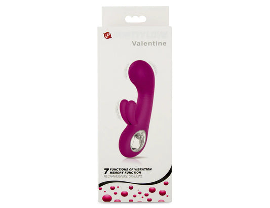 Pretty Love Valentine Rechargeable Rabbit Vibrator - Purple