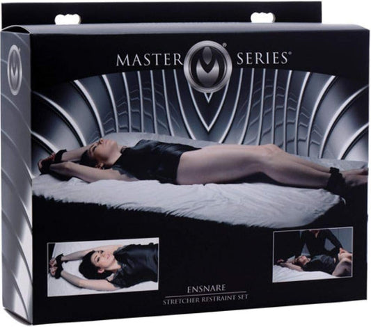 MASTER SERIES ENSNARE STRETCHER BED RESTRAINT KIT BLACK UNIVERSAL SIZE