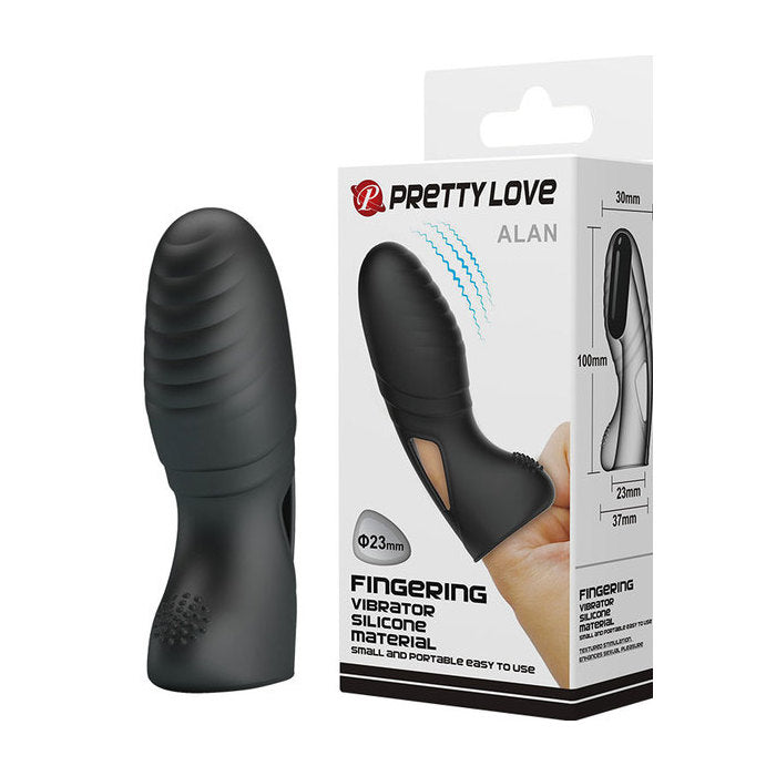 Pretty Love- Alan Fingering Finger Vibrator (Black)