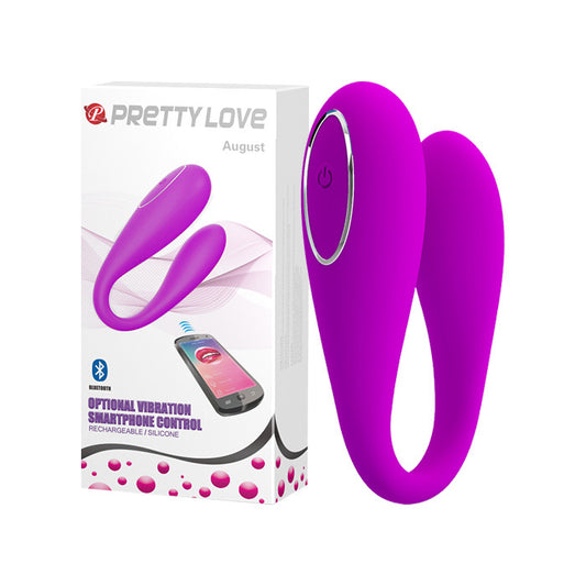 Pretty Love – August C-Shaped Couples Vibrator with Smartphone App (Purple)