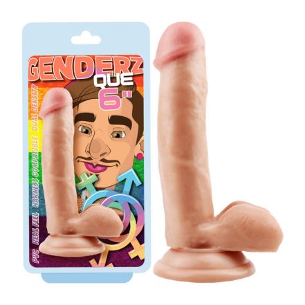 Celebrity Knights - Genderz "Que" 6" Real Feel
Dual Density Dong with Balls (Light Flesh)