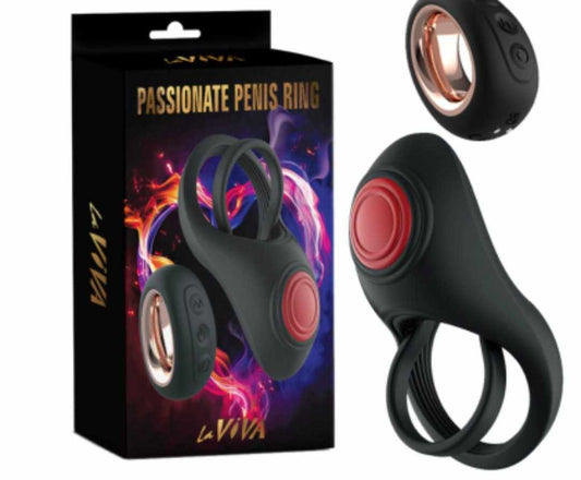 Passionate couple vibrating ring